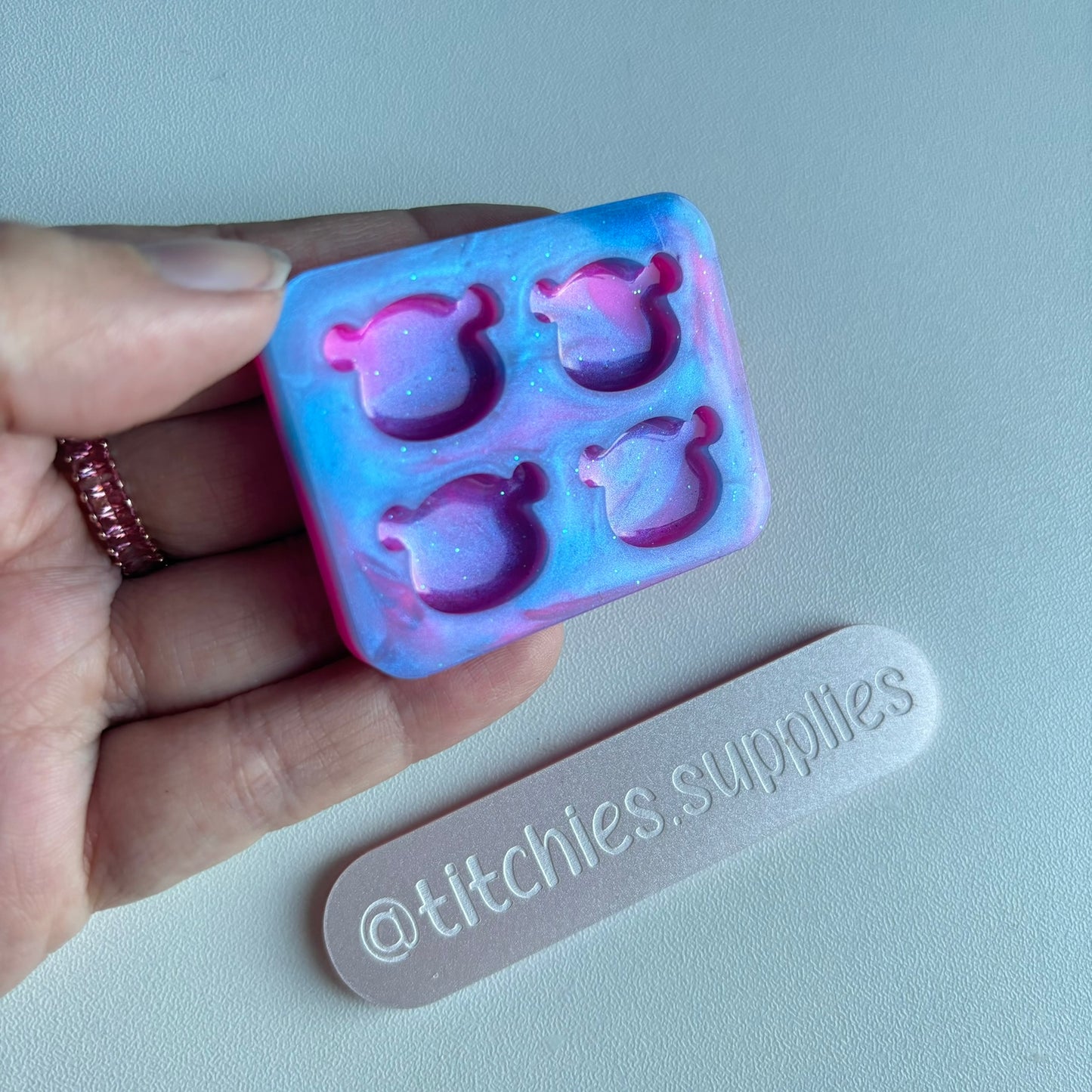 Predomed Bear Studs and Keyring Mould
