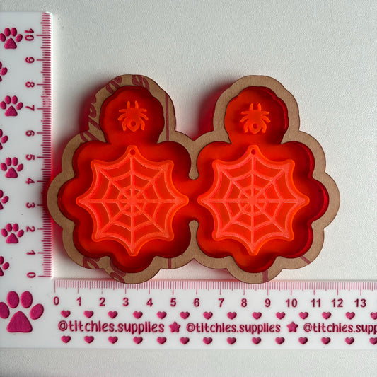 Web with Spider Earring Mould