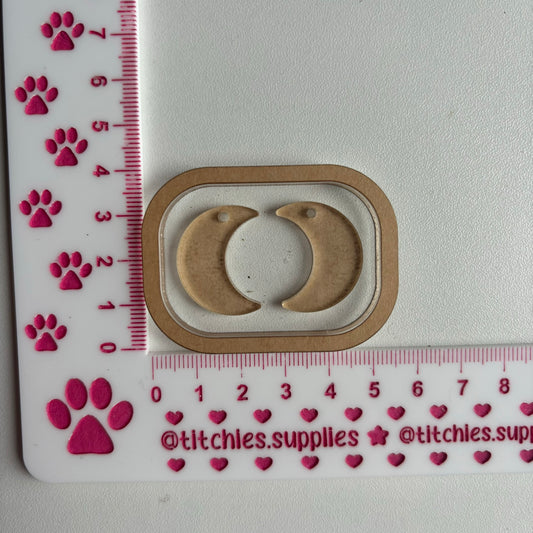 Small Plain Moon Earring Mould