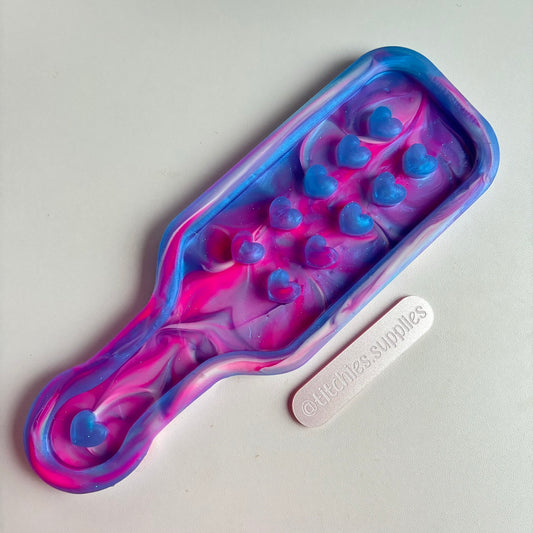 Large Double Heart Paddle Mould, 5mm Thick