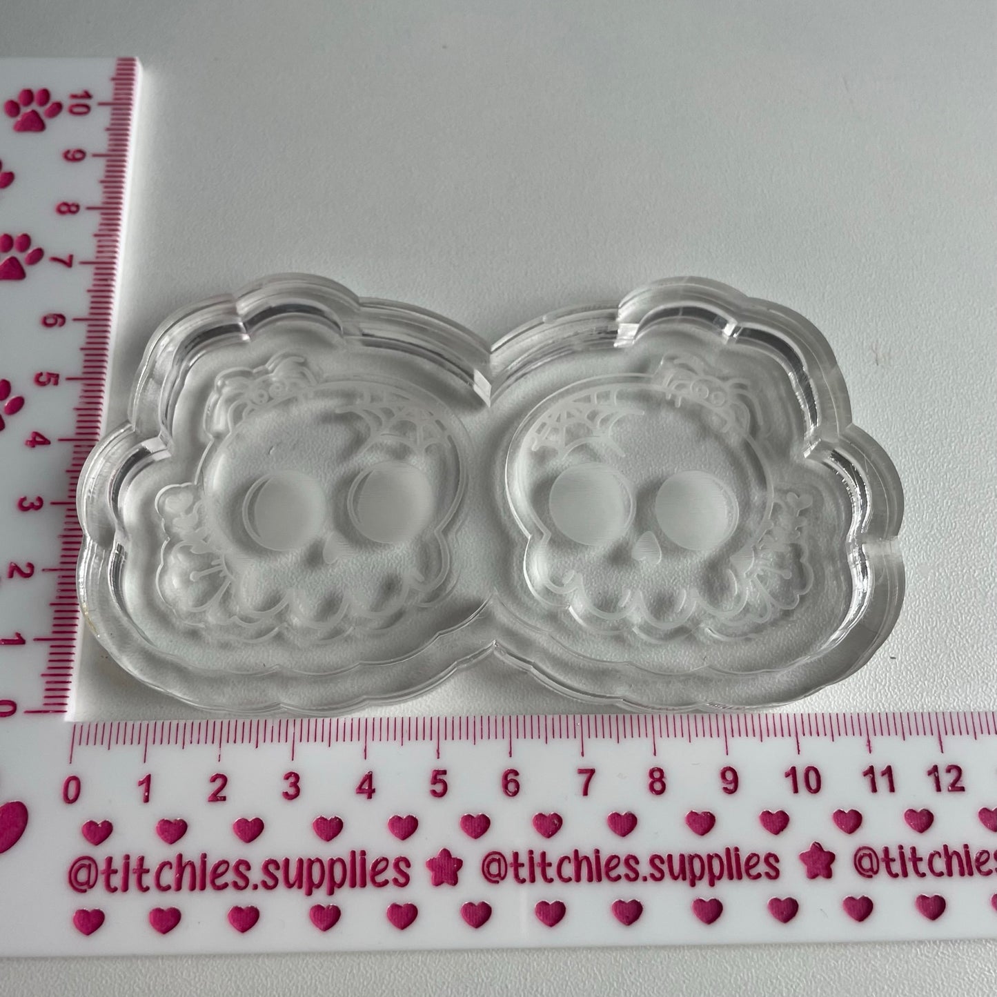 Cute Web Skull Earring Mould