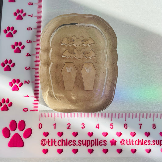 Coffin and Bat Stud Mould