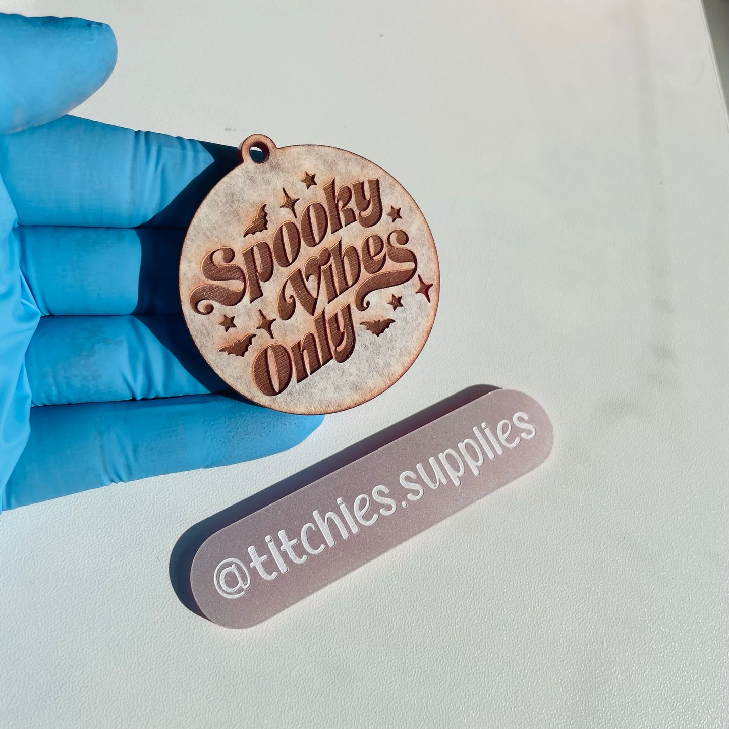 Spooky Vibes Only Keyring Mould, 5mm Thick