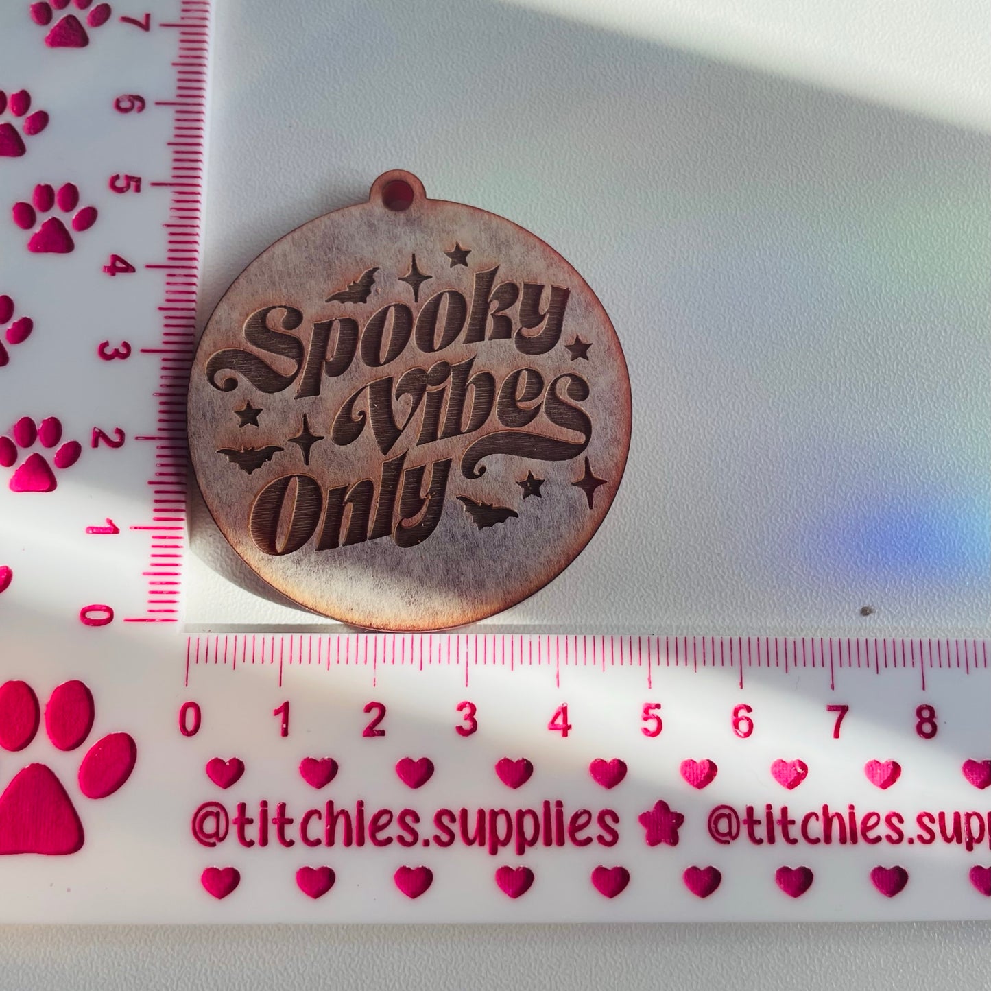 Spooky Vibes Only Keyring Mould, 5mm Thick