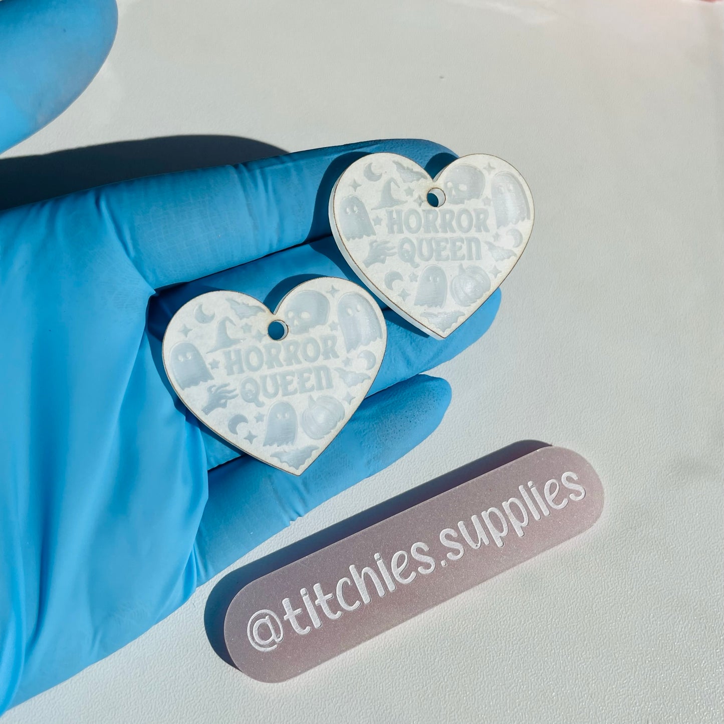 Horror Queen Heart Earring Mould