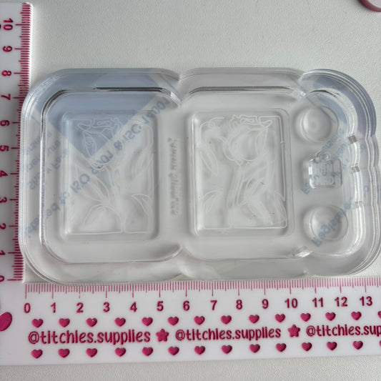 Flower Earring Mould - Rose