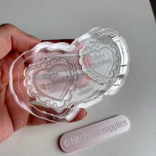 Cute But Weird Frilly Heart Earring Mould