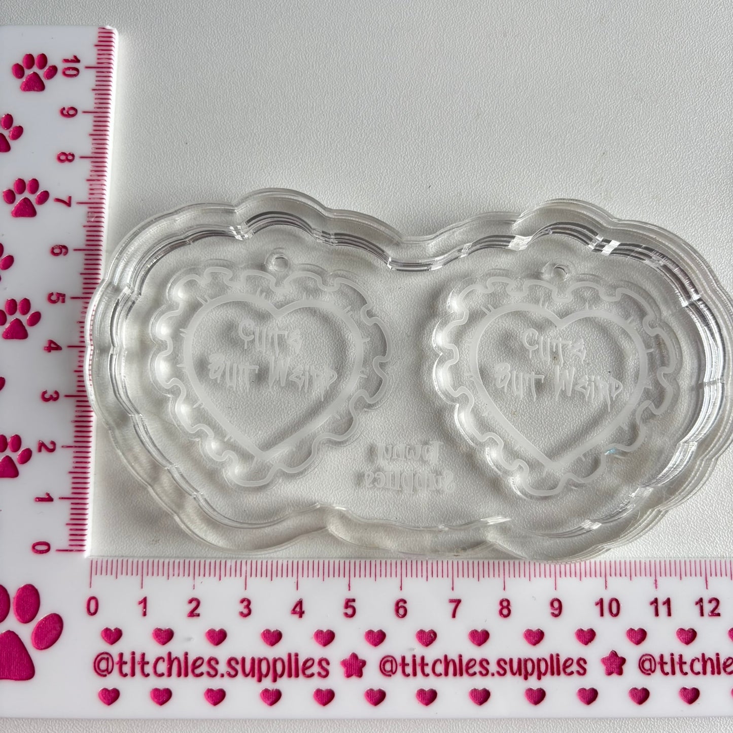 Cute But Weird Frilly Heart Earring Mould