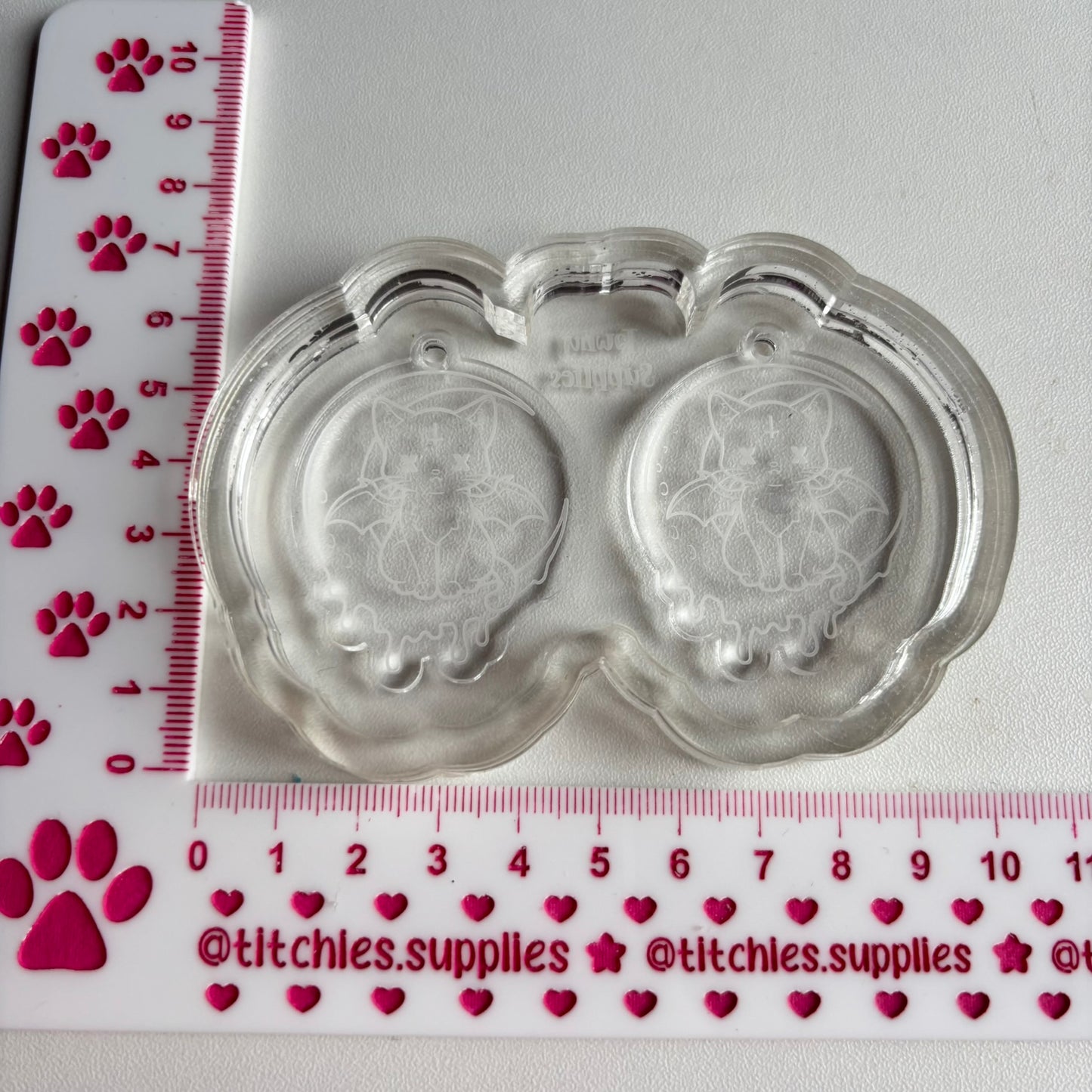 Moon Cat Earring Mould - Spooky