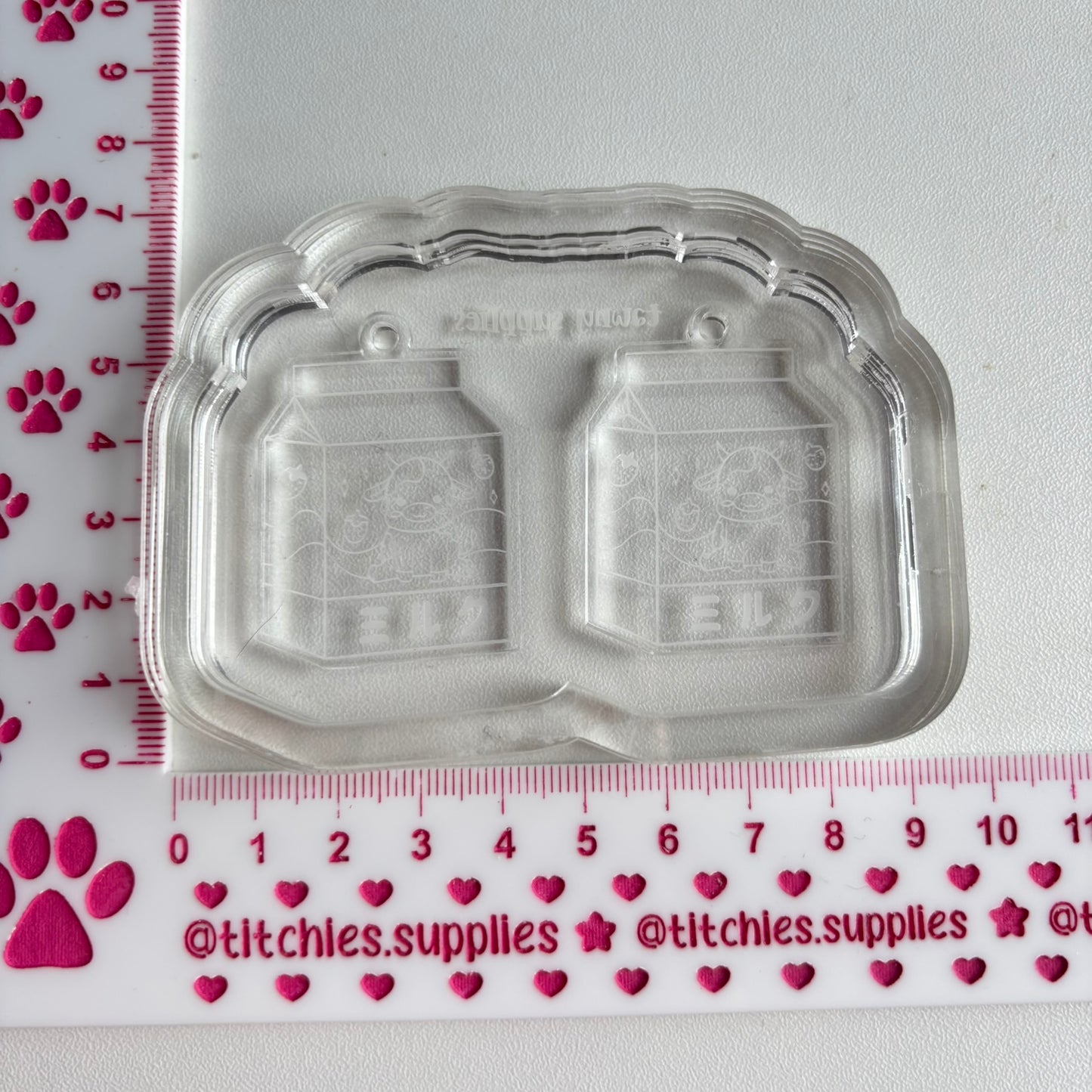 Strawberry Milk Carton Earring Mould