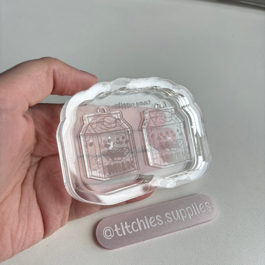 Chocolate Milk Carton Earring Mould