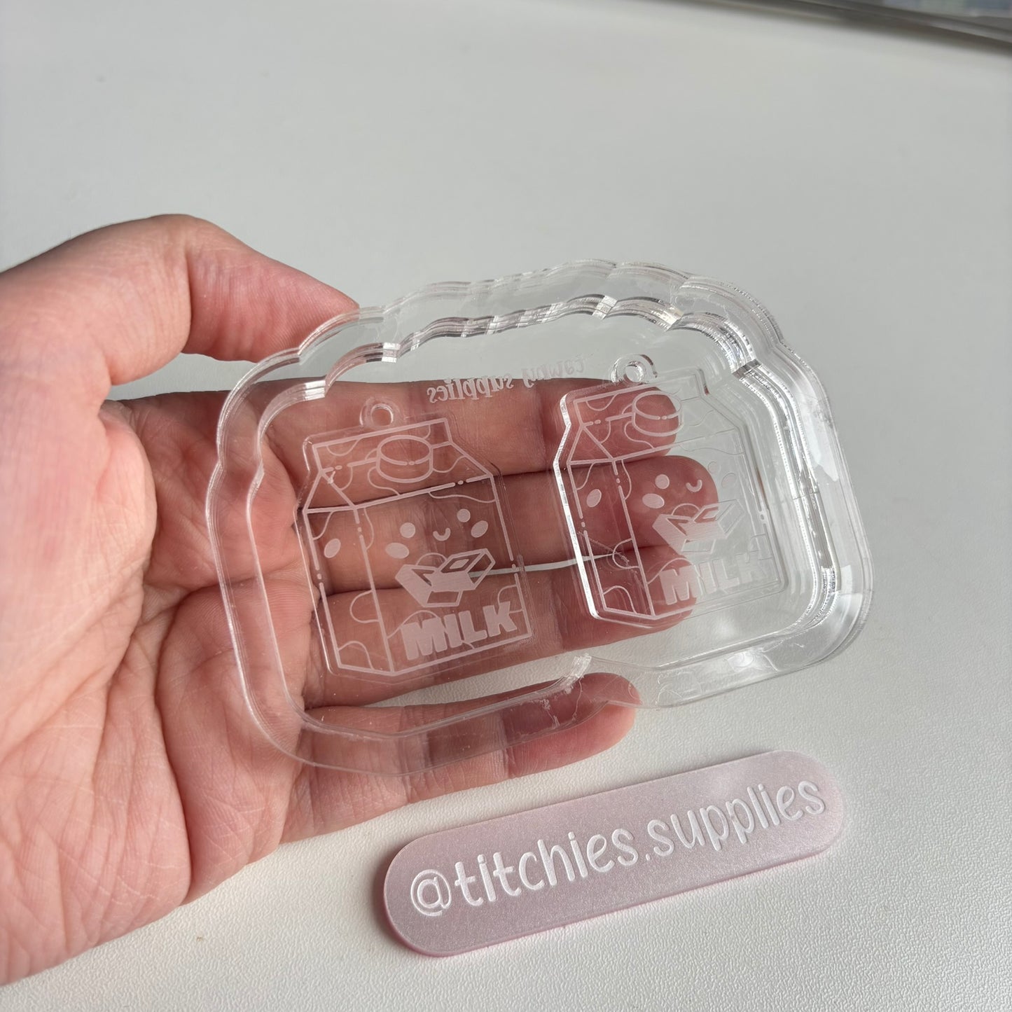 Chocolate Milk Carton Earring Mould