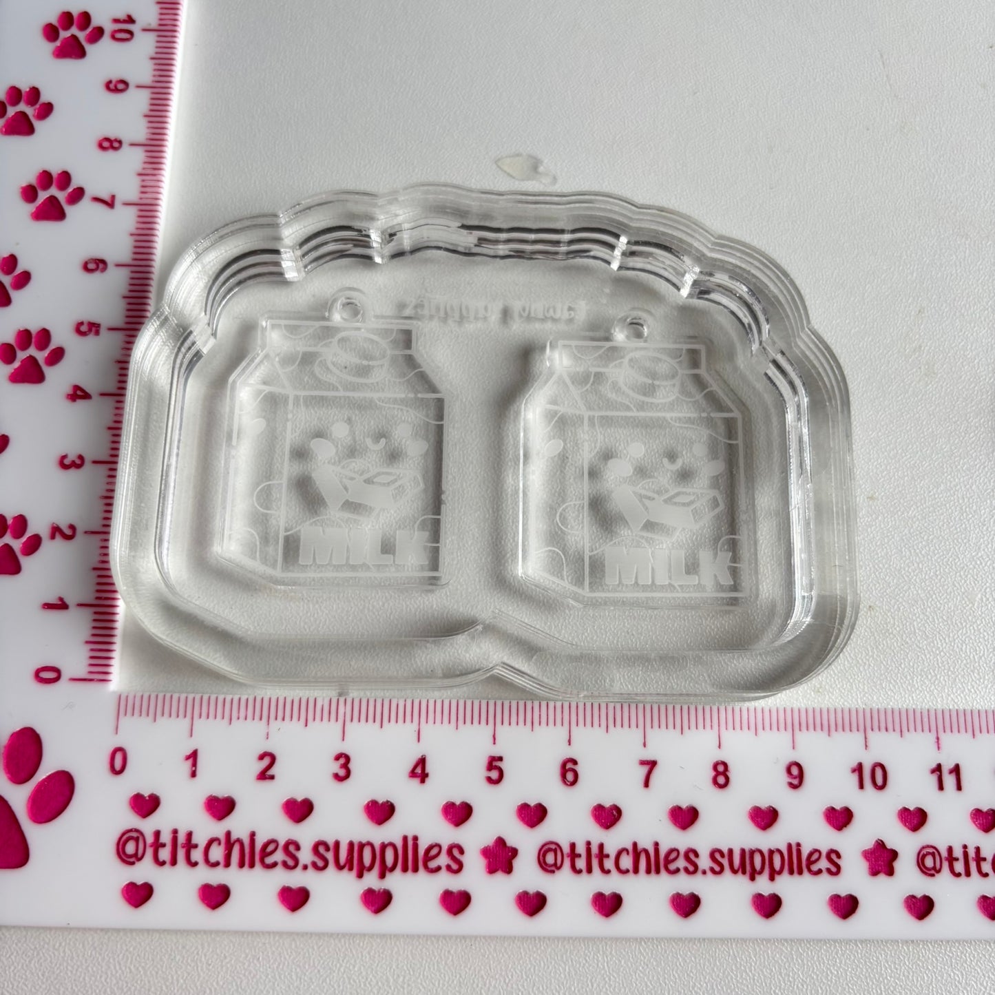 Chocolate Milk Carton Earring Mould