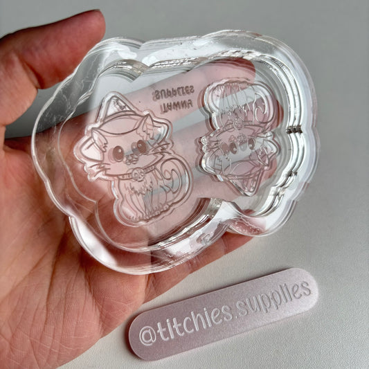 Cute Witch Cat Earring Mould