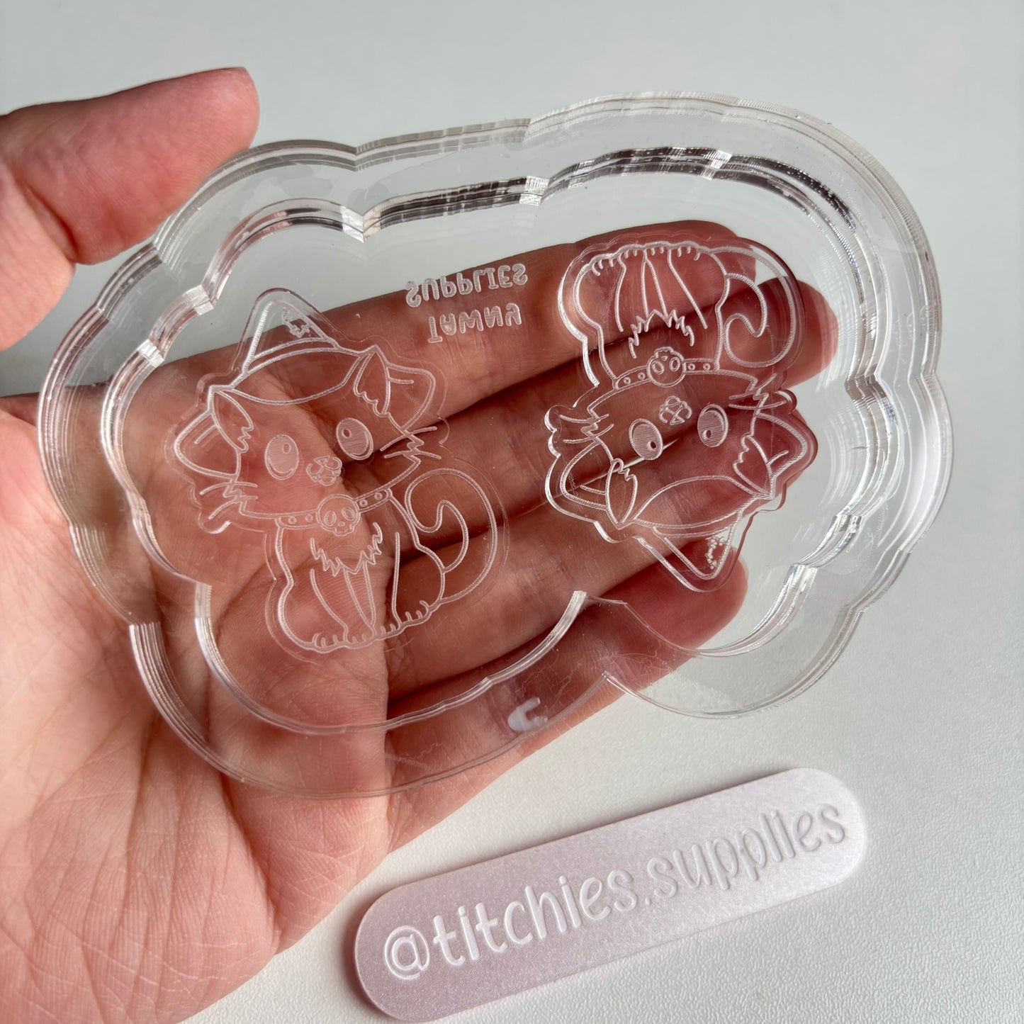 Cute Witch Cat Earring Mould