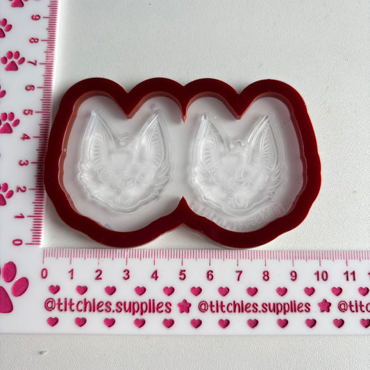 Spooky Bat Face Earring Mould