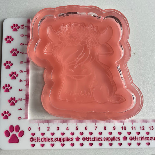 Highland Cow Wall Hanging Plaque Mould, 5mm Thick