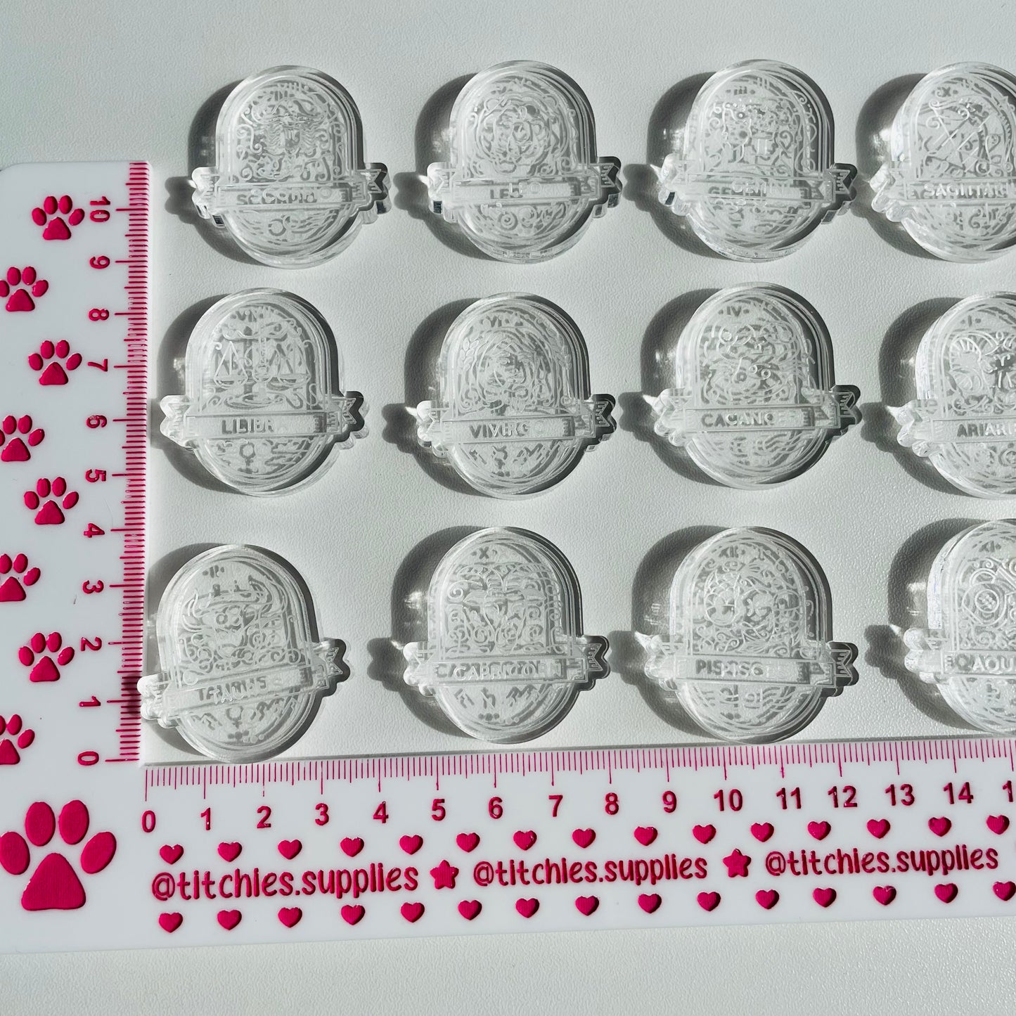 Star Signs Token Mould, 6mm Thick, Singles or Palette