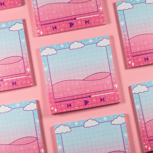 Unicorn Eclipse - Blue/Pink Music Player Sticky Notes