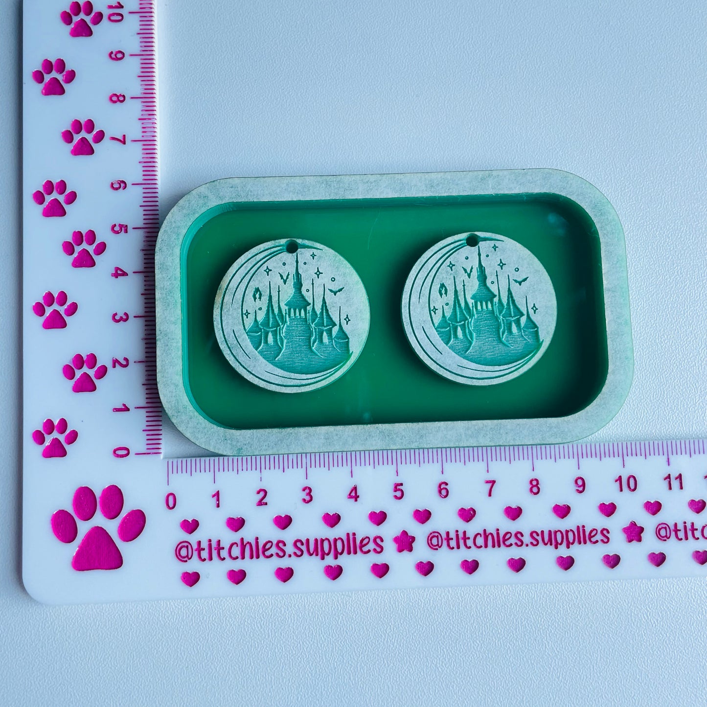 Haunted House Moon Earring Mould