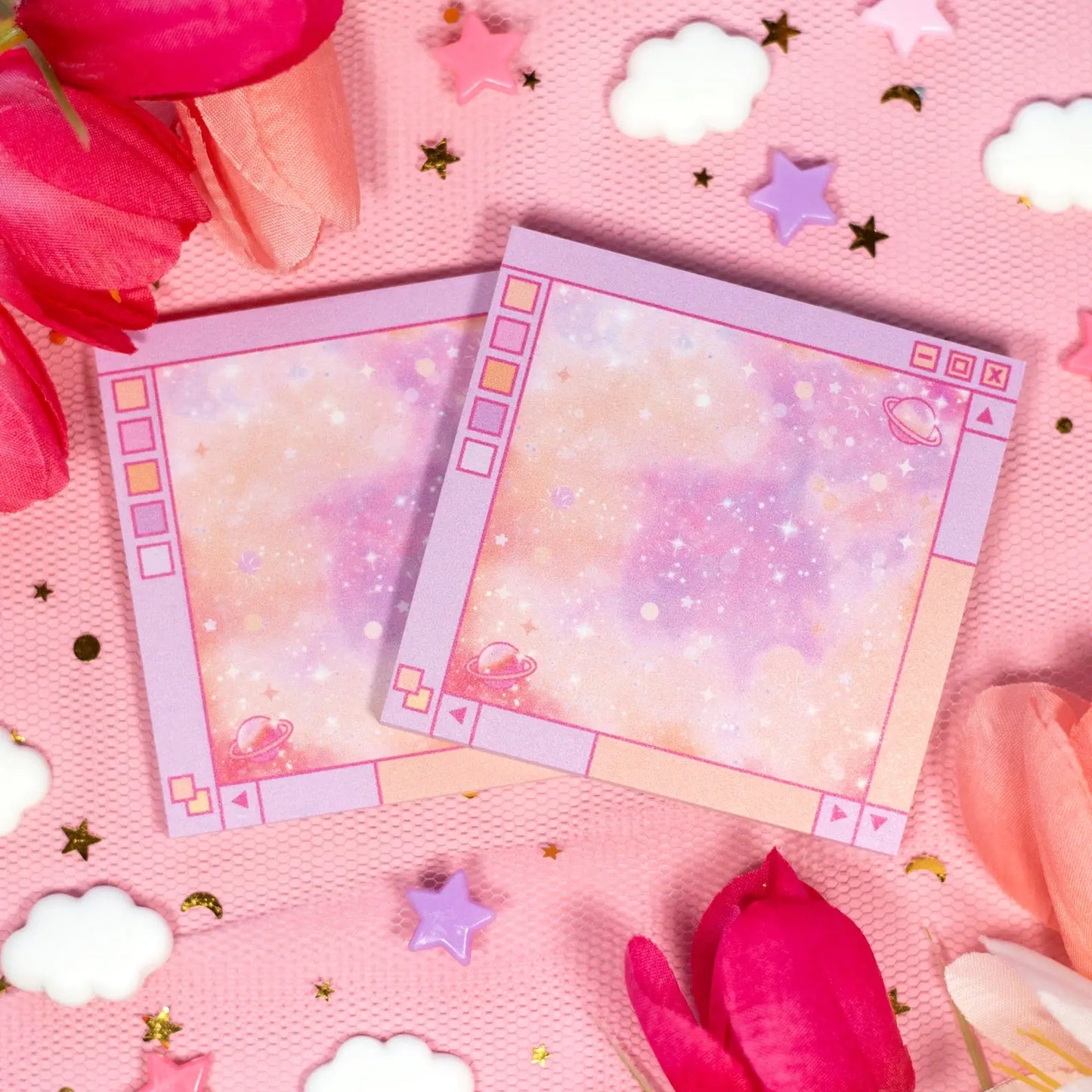Unicorn Eclipse - Pink Galaxy Sticky Notes