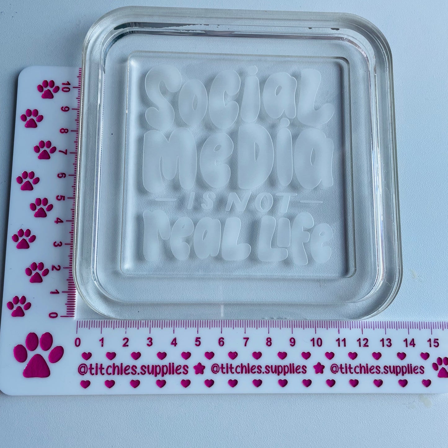 Social Media is not Real Life Coaster Mould, 5mm Thick