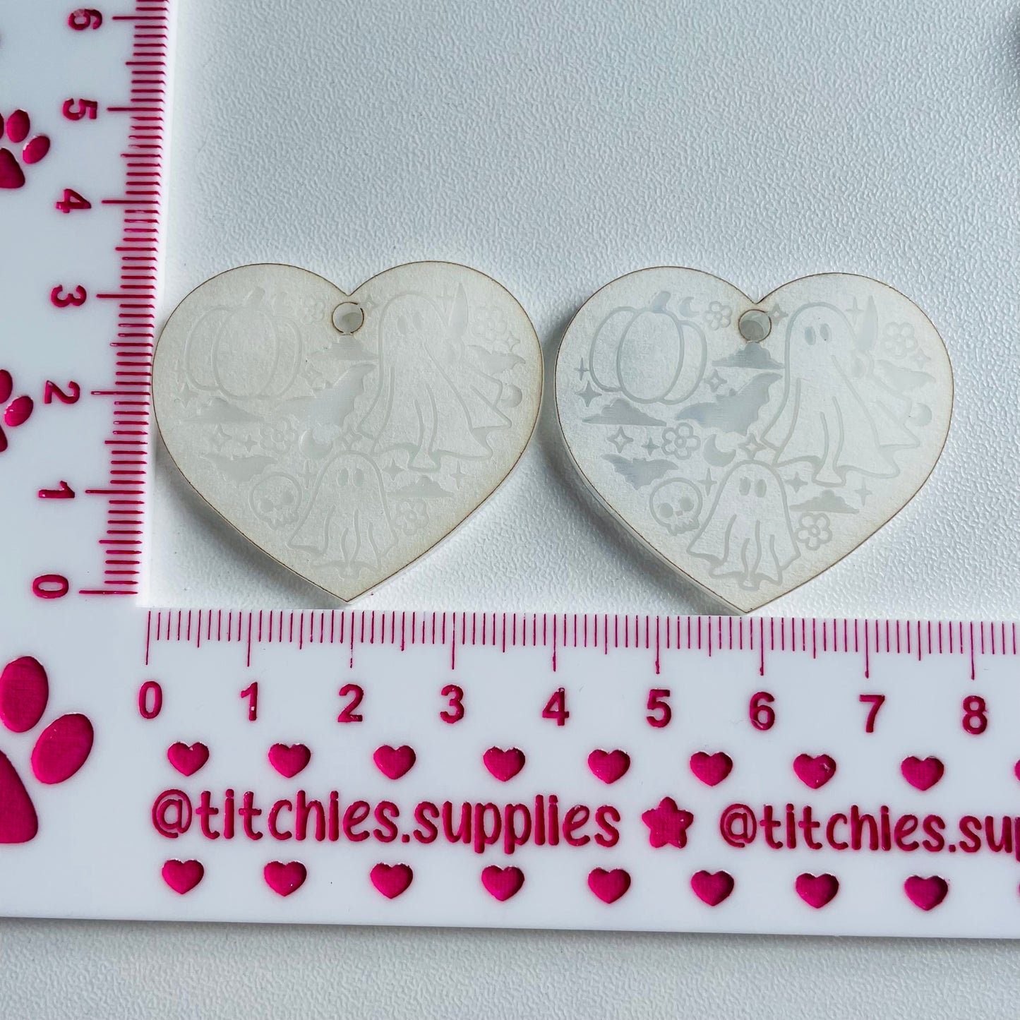 Ghost Heart 1 Earring Mould