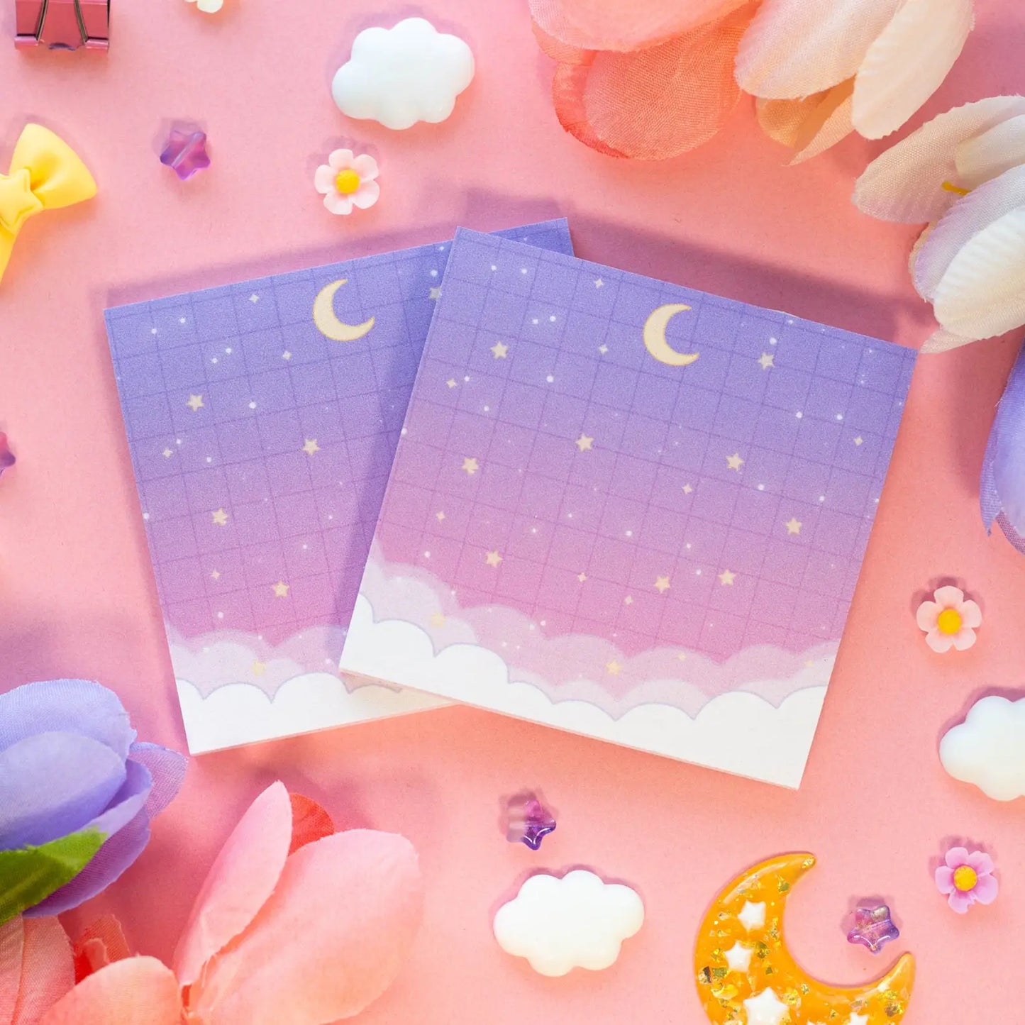 Unicorn Eclipse - Purple Night Sky Sticky Notes