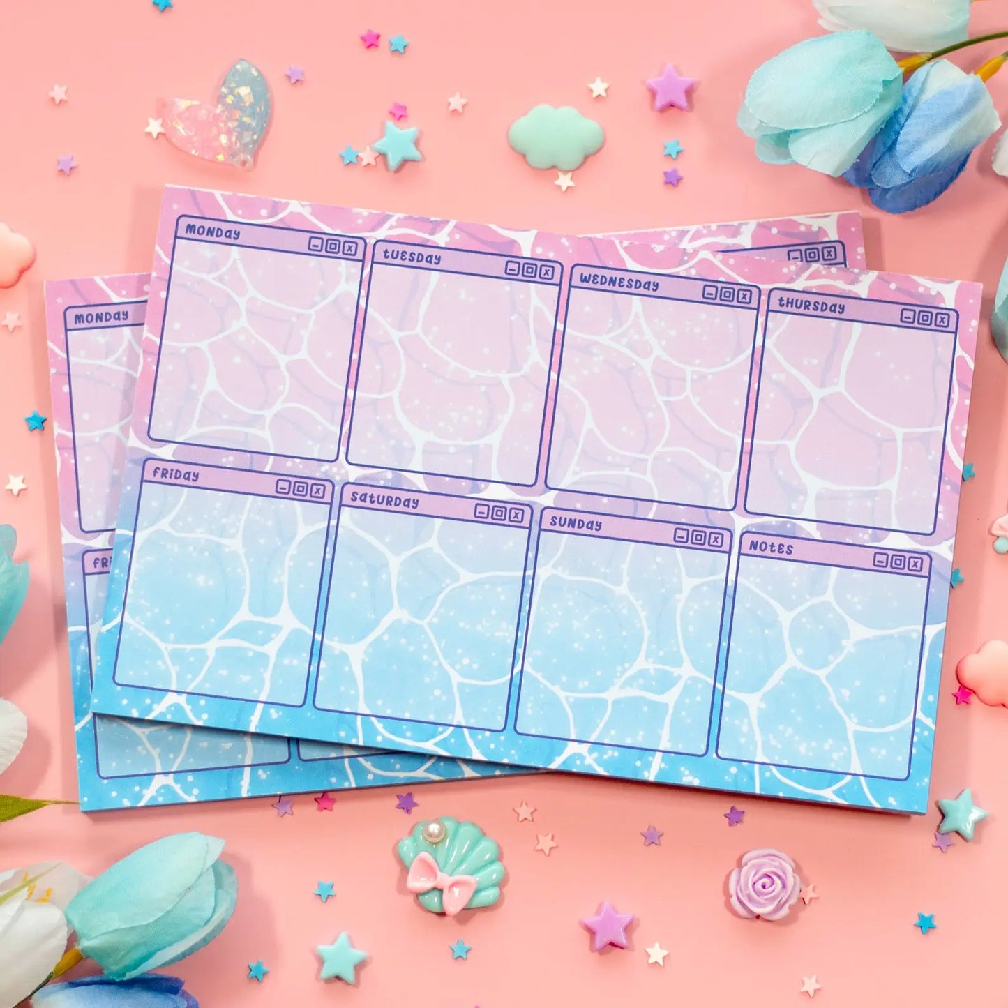 Unicorn Eclipse - Vaporwave Weekly Planner Pad