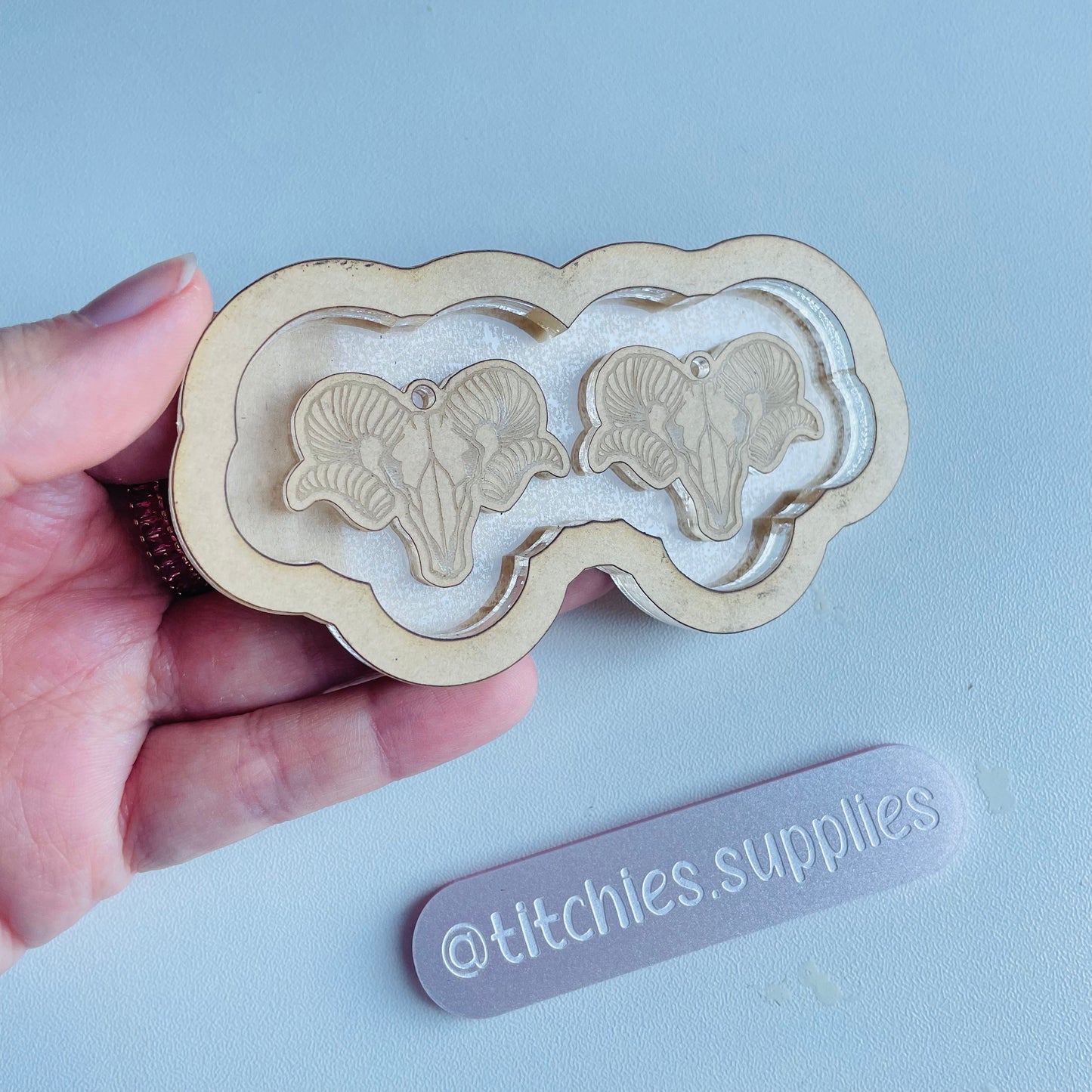 Ram Skull Earring Mould