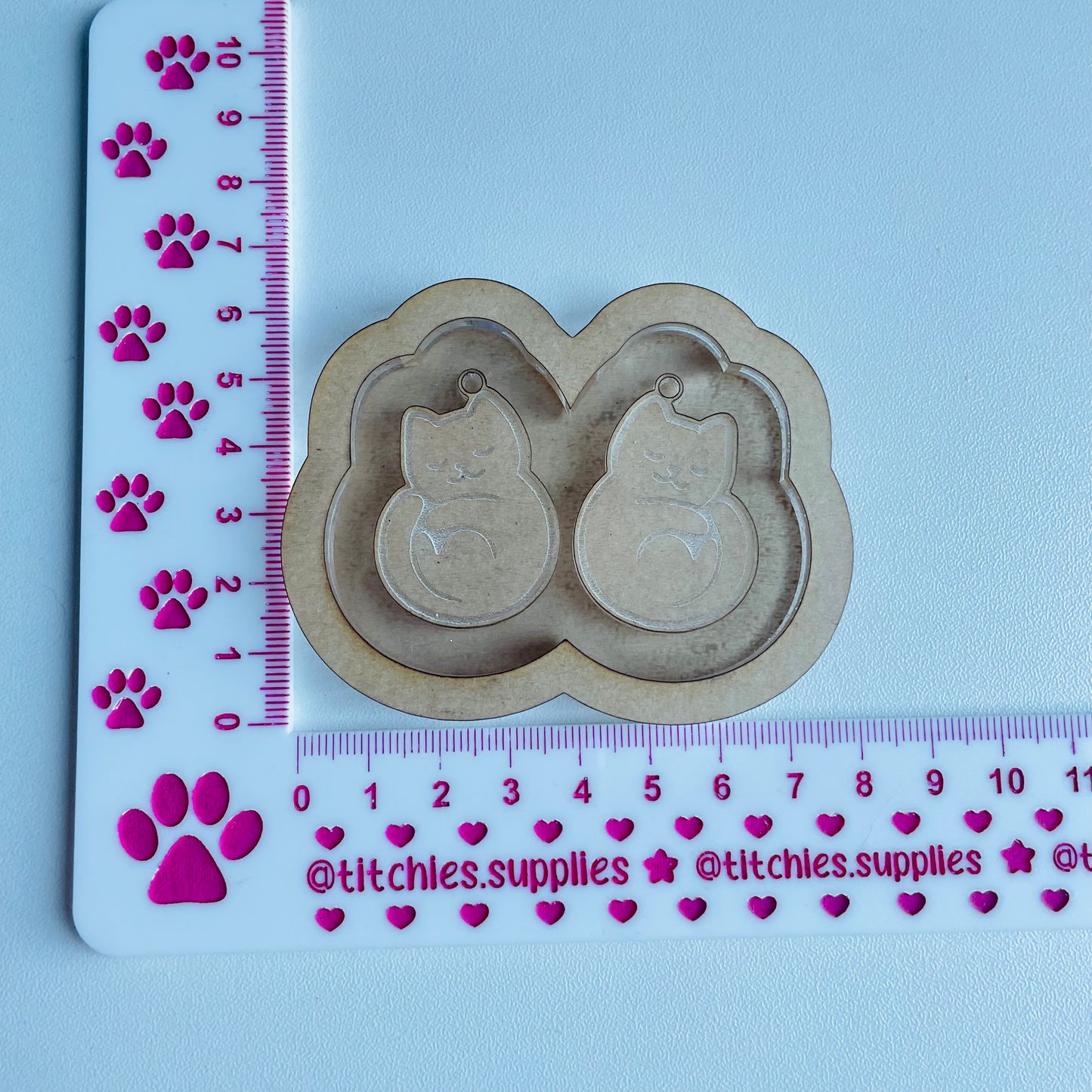 Sleepy Cat Earring Mould