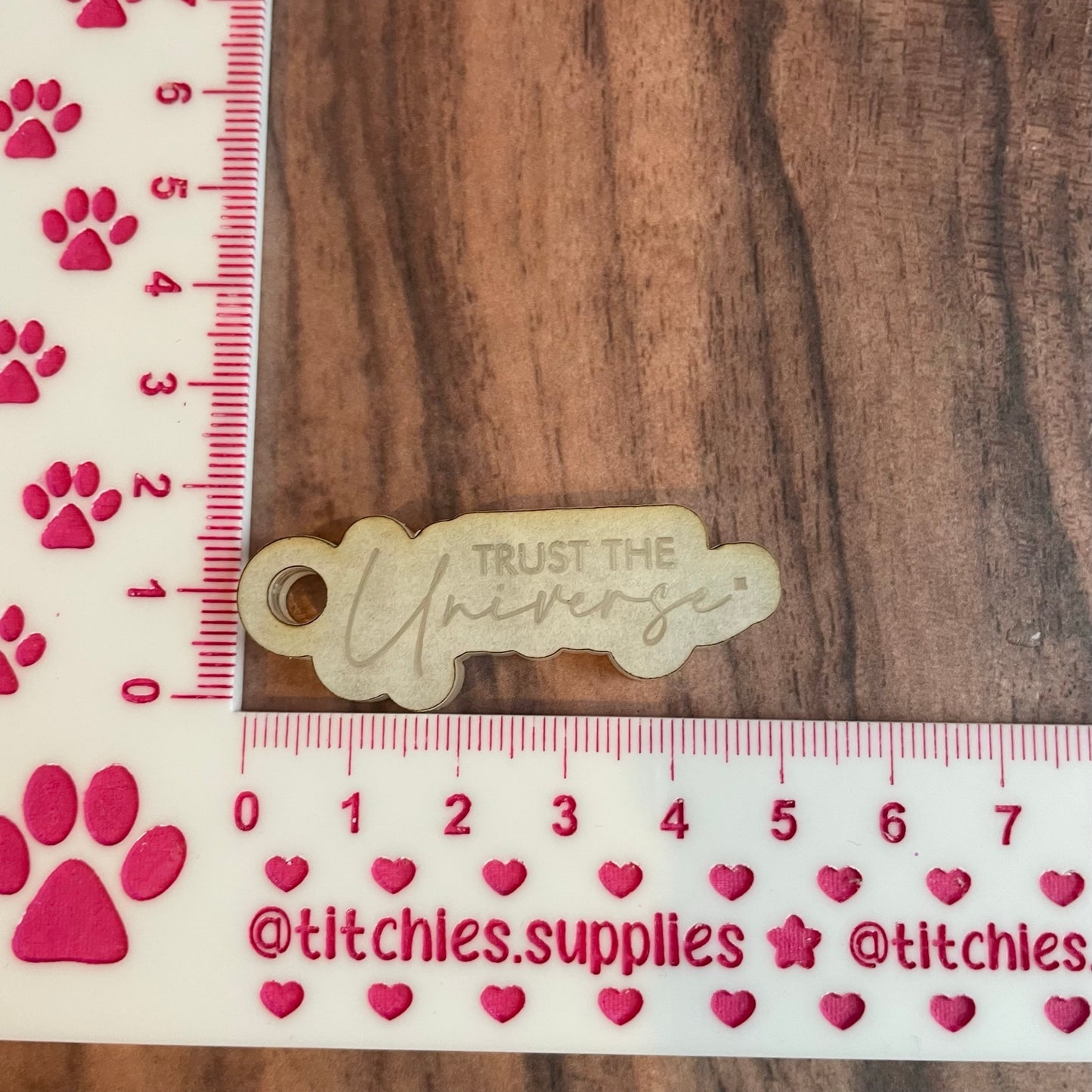 Trust The Universe Cursive Keyring Mould, 6mm Thick