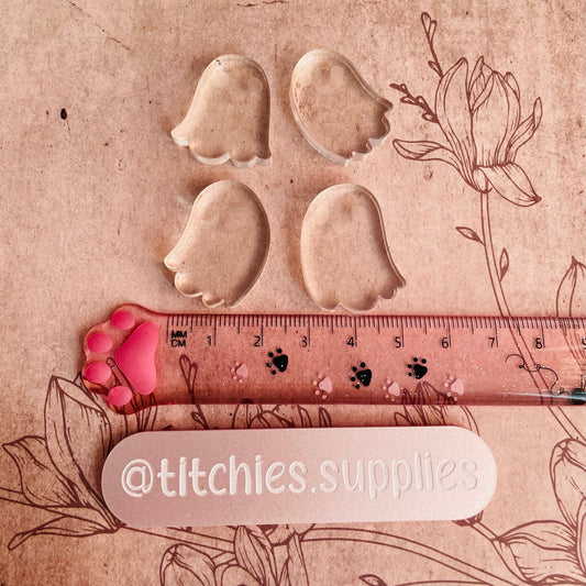 4 x Happy Ghosts Mould, 6mm Thick