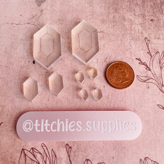 8 x Diamond Crystal Mould, 5mm Thick