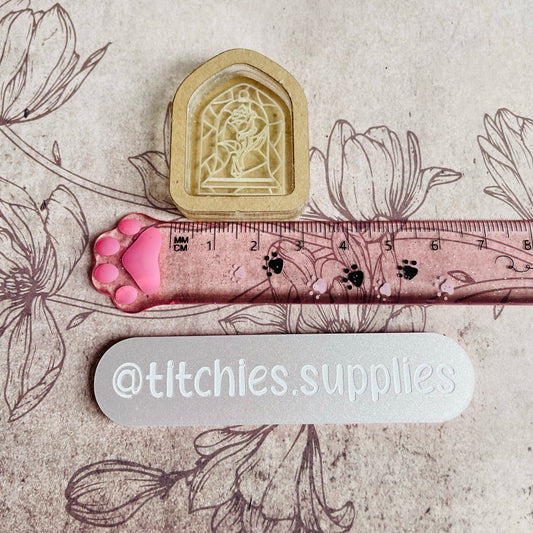 Stained Glass Rose Jar Shaker Mould