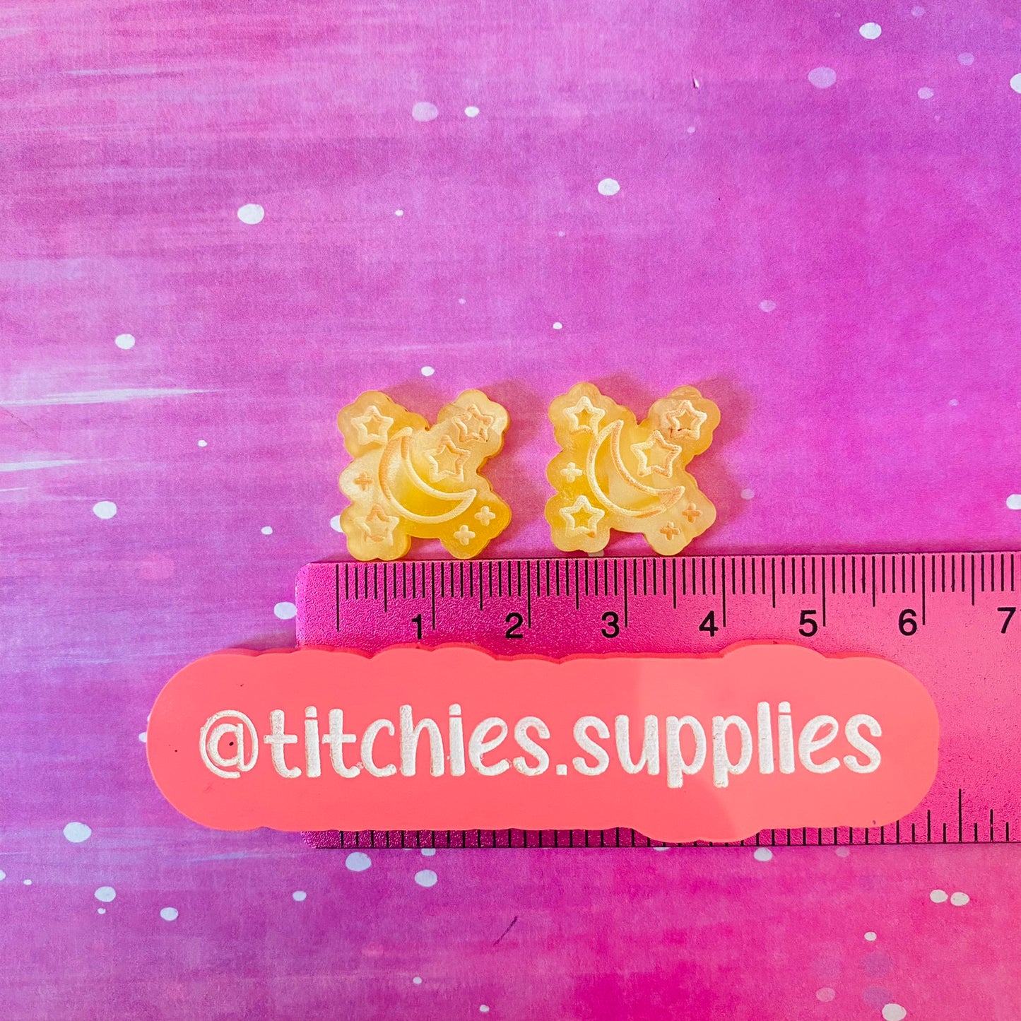 Tiny Twinkle Moon Stud Earring/Filler Bit Mould