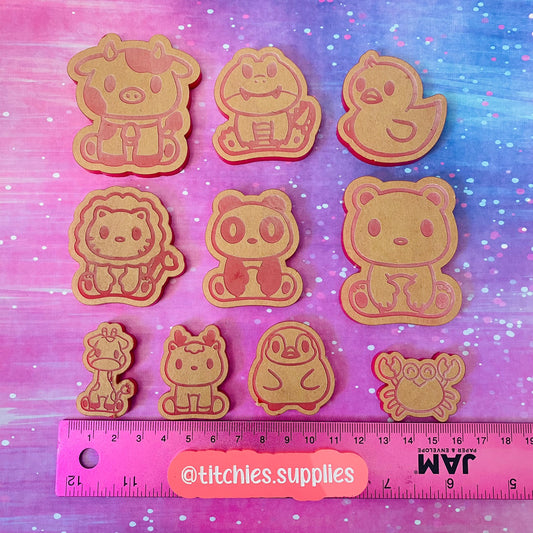 Cute Animal Cab Mould Collection, 6mm Thick, Choose The Design
