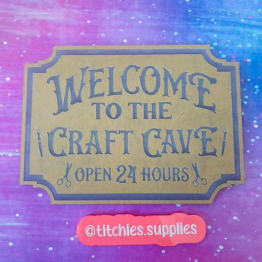 Welcome to The Craft Cave Wall Hanging/Plaque Mould, 6mm Thick