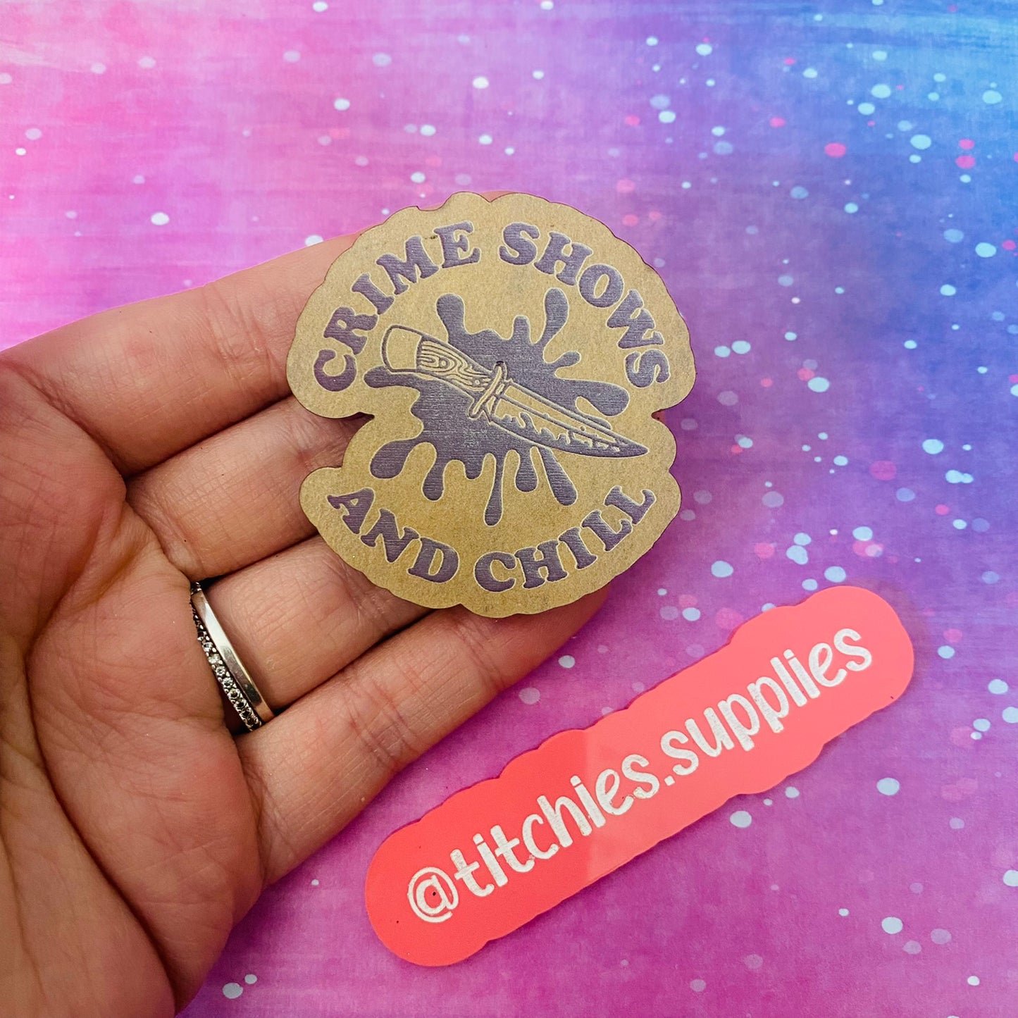 Crime Shows and Chill Token Mould, 6mm Thick