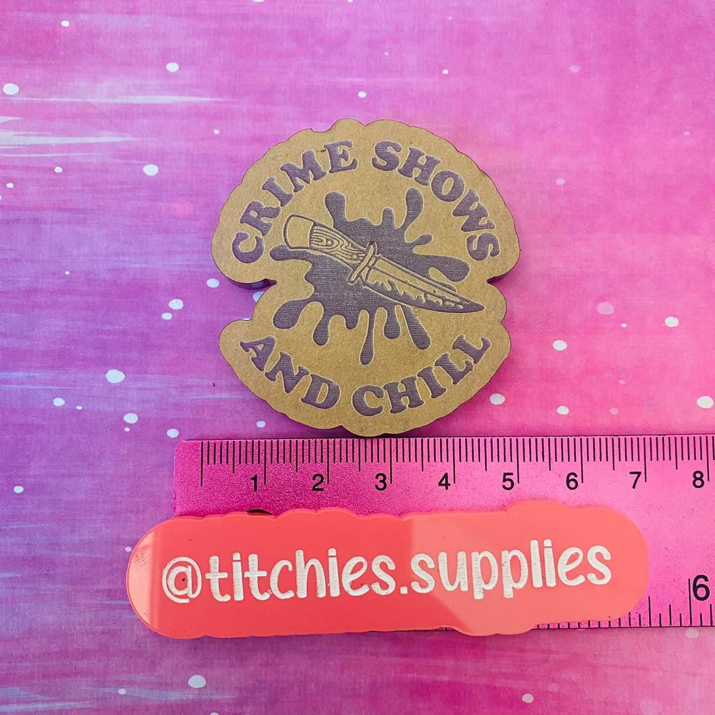Crime Shows and Chill Token Mould, 6mm Thick
