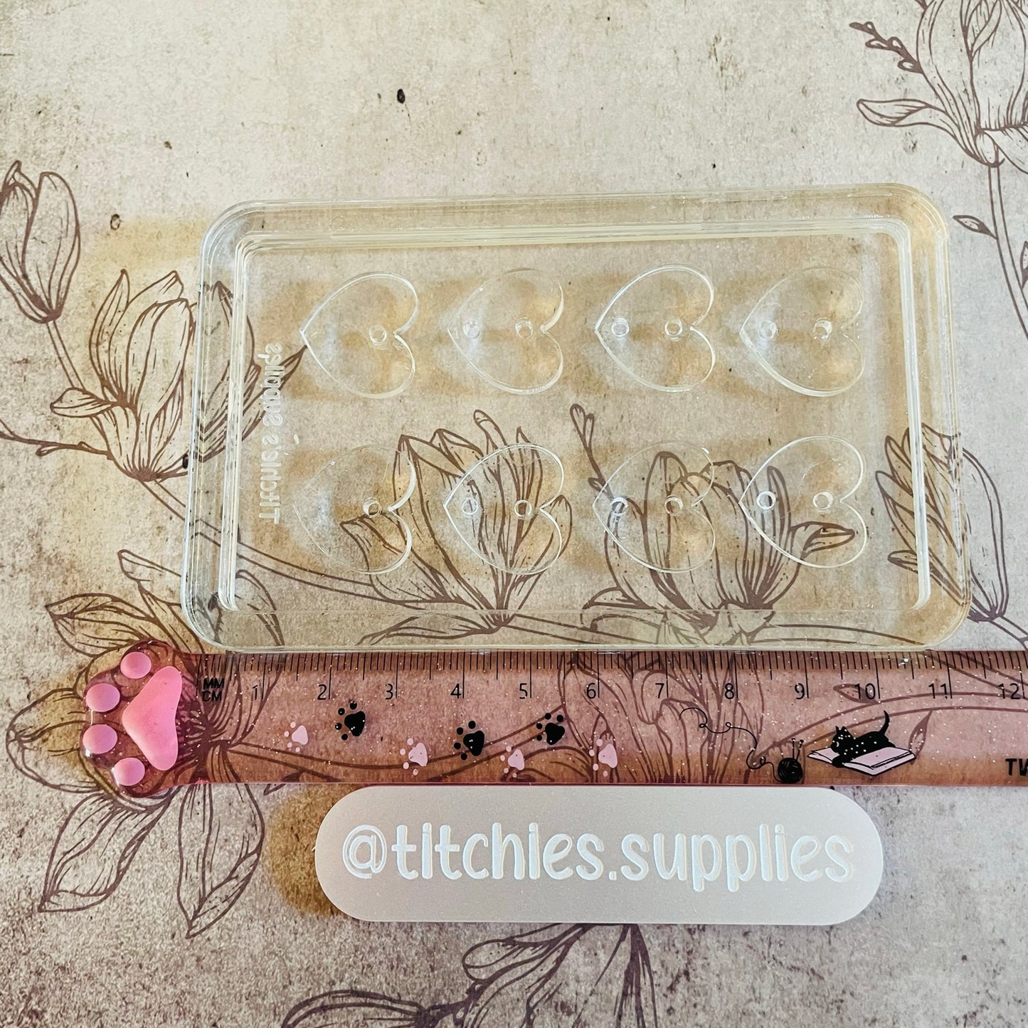 Heart Chain Links Earring Mould