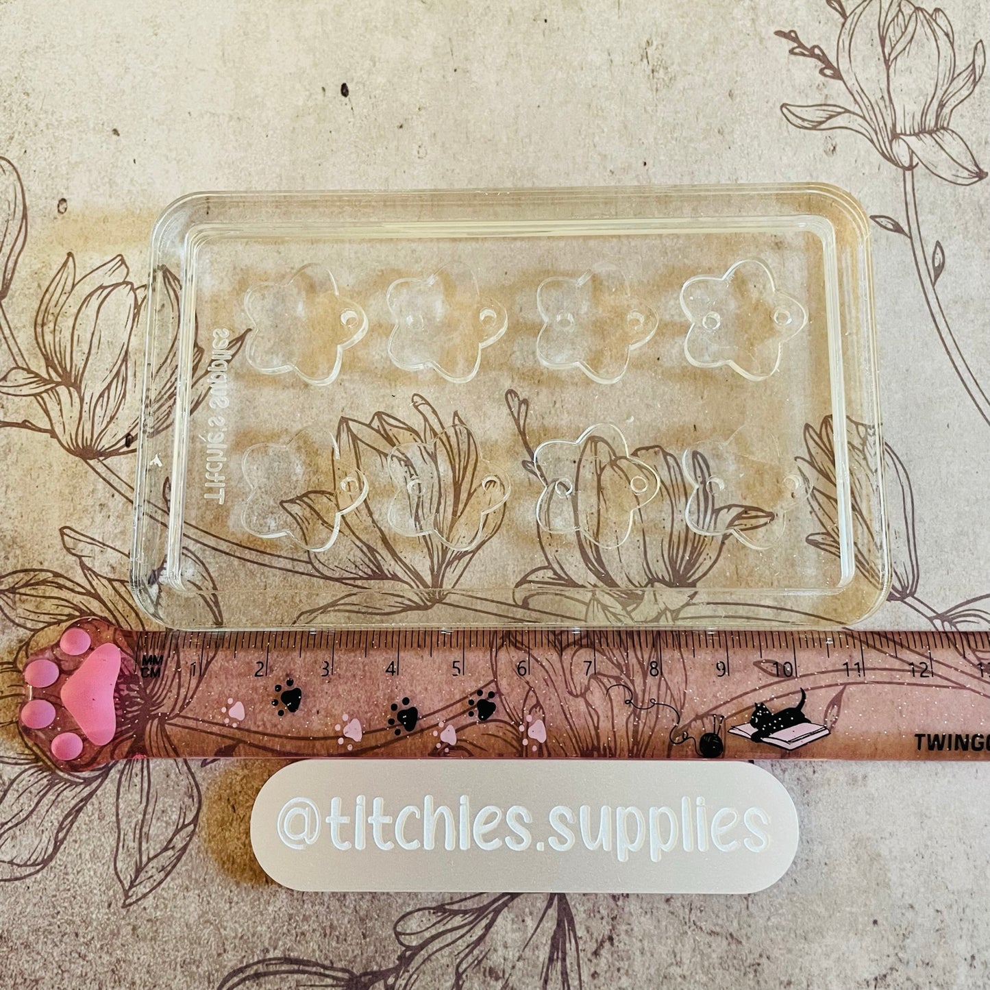 Flower Chain Links Earring Mould