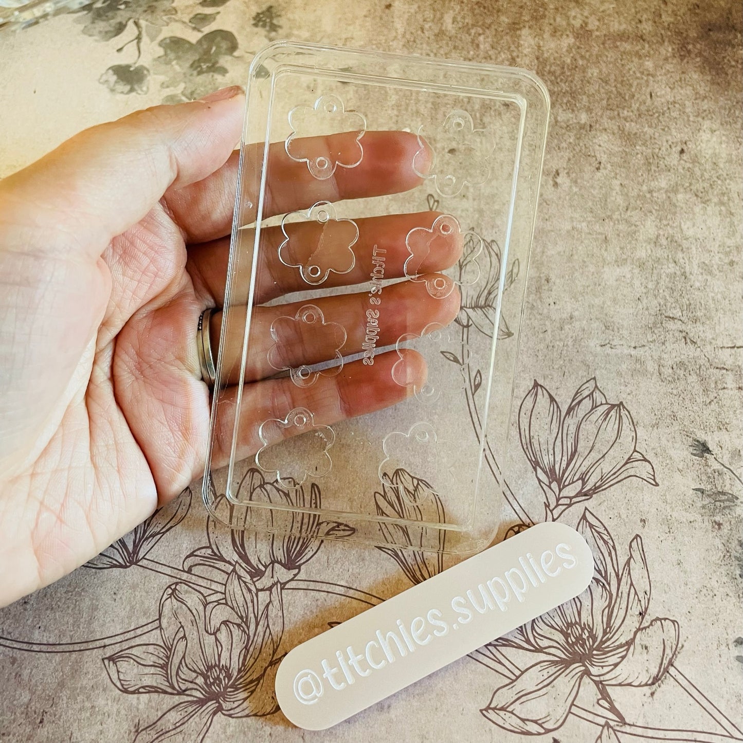 Flower Chain Links Earring Mould