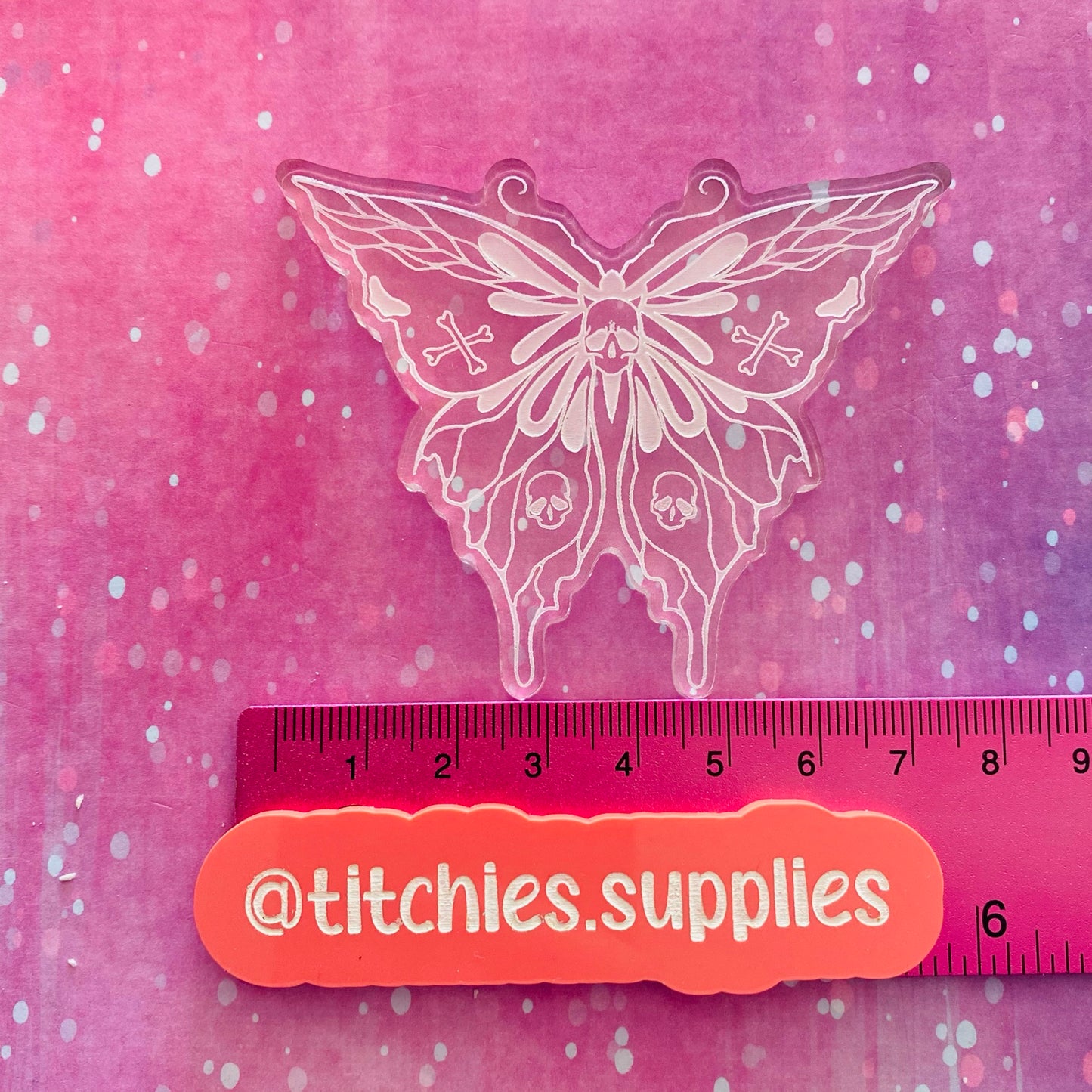 Skull Death Butterfly Mould, 6mm Thick