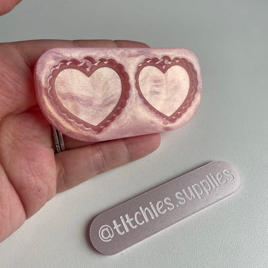Frilly Heart Earring Mould