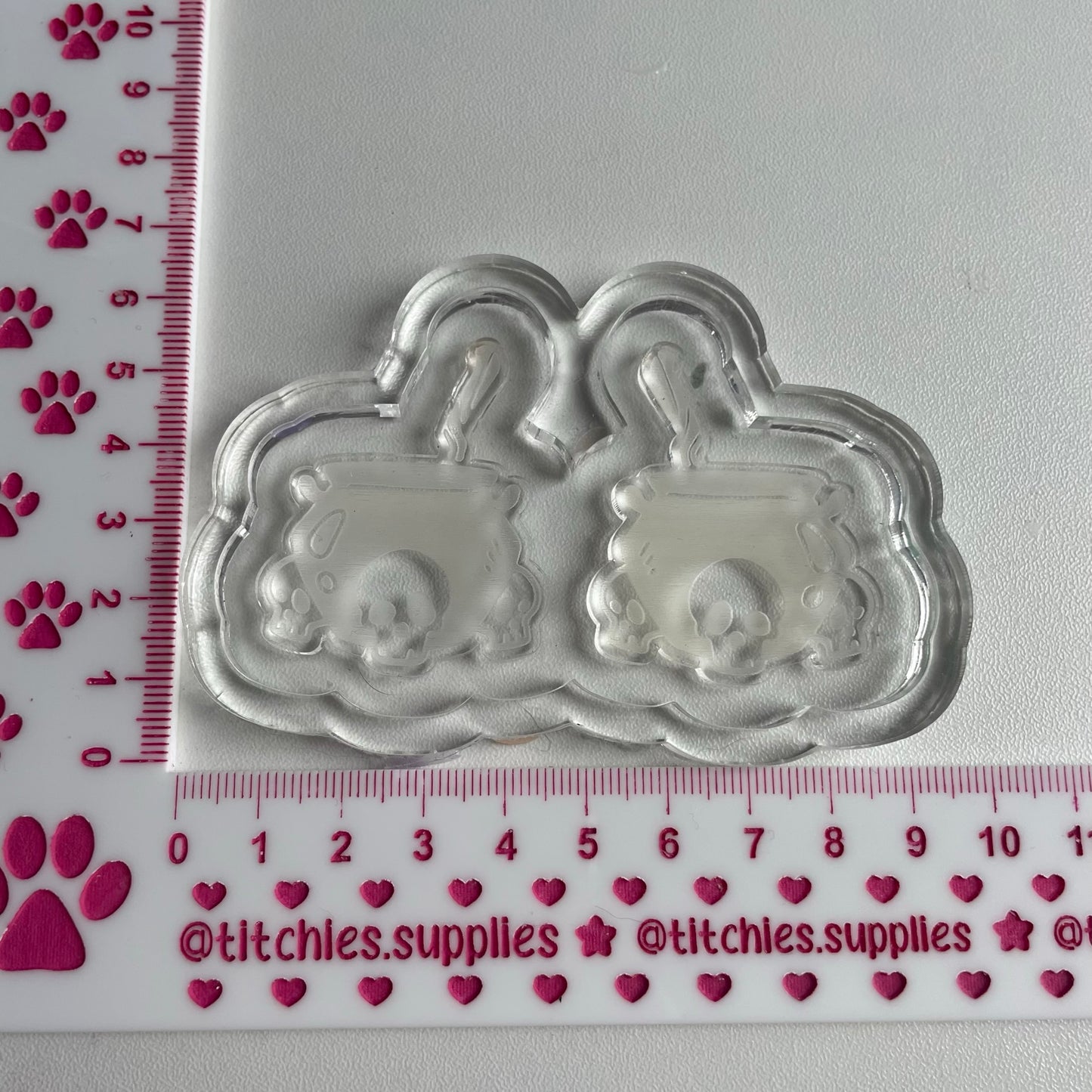 Skull Cauldron Earring Mould