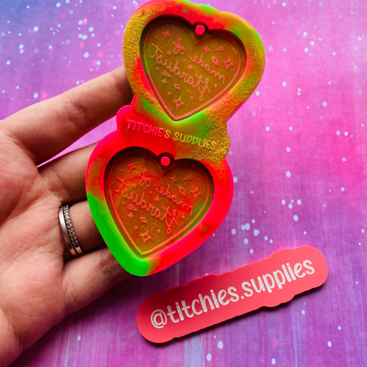 Made of Stardust Heart Earring Mould