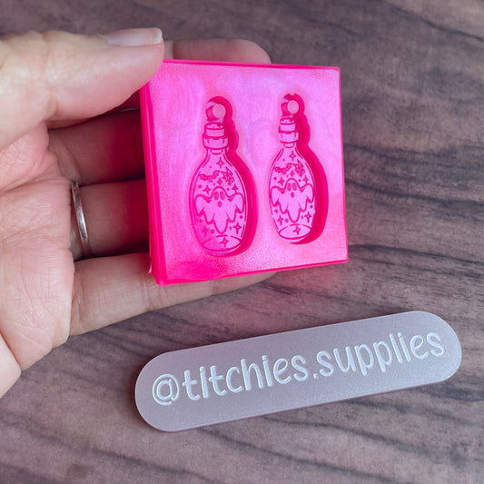 Bat Ghost Bottle Earring Mould
