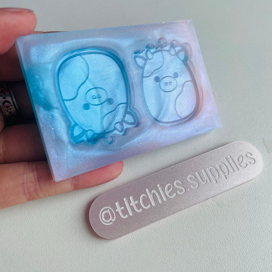 Squishie Cow Earring Mould