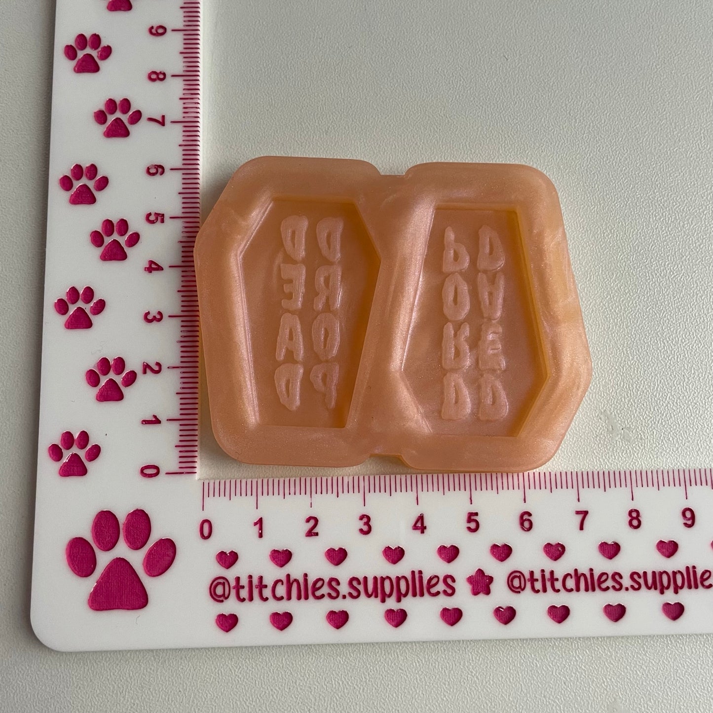 Drop Dead Coffin Earring Mould
